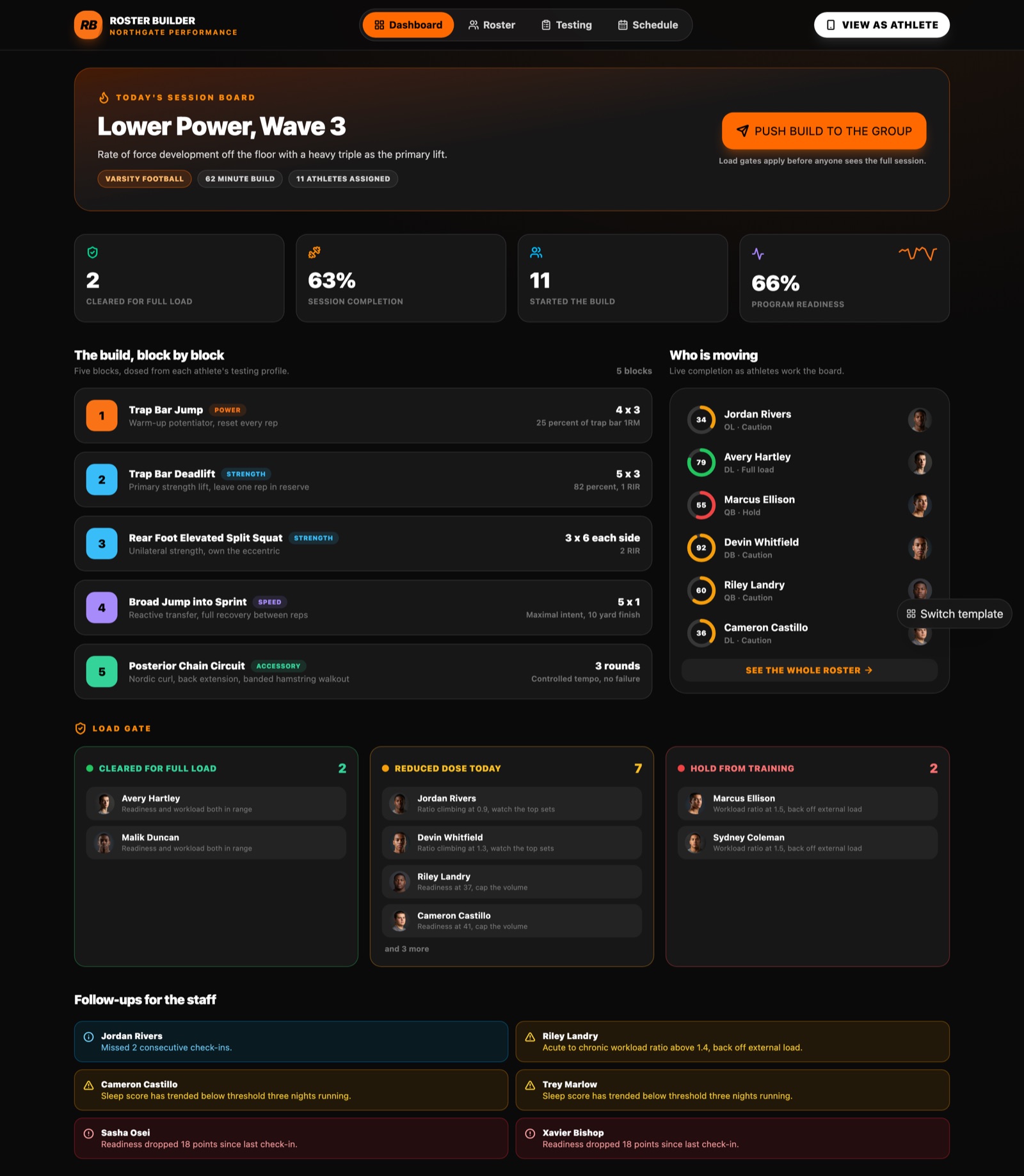 Roster Builder template poster screenshot